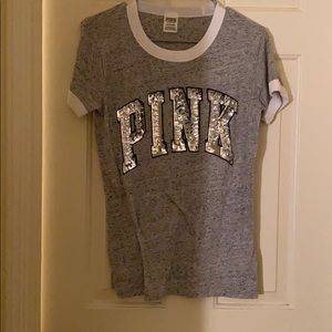 PINK Victoria's Secret Tops - PINK gray sequence top! PINK Victoria's Secret Tops - PINK gray sequence top!